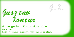 gusztav kontur business card